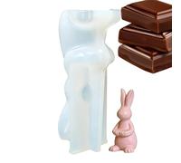 Molde de silicona de conejo - Plantilla de fundición con forma de animal | Molde de chocolate de conejo - para arcilla de resina, , cumpleaños, celebración, decoración del hogar, mesa de cena