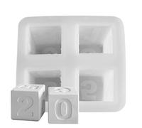 Molde de silicona de cuenta regresiva de Adviento - 15,2 cm, molde de escultura de cuenta regresiva reutilizable para resina, jabón, vela, arcilla | Decoración del calendario de vacaciones