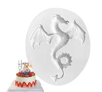 Molde de silicona de dragón, molde de dragón - Molde de resina de silicona de chocolate - Moldes de resina epoxi para fundición de resina Fondant Dragon para hacer P