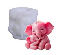 Molde de silicona de elefante 3D - Moldes de chocolate y jabón para mamá y niño lindos de 9x8x8,7 cm, herramienta de elaboración reutilizable | Animal decorativo para Acción de Gracias, vacaciones, fi