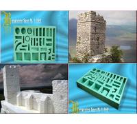 Molde de silicona de escala N para ruinas de castillo