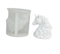 Molde de silicona de estatua de caballo, Unicornn mold | Silicona de grado alimenticio, fácil desmoldar, adorno de yeso, horneado de pastel de chocolate y caramelo, molde