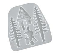 Molde de silicona de fácil liberación para base de candelabro en forma de estrella hecha a mano, molde de resina flexible para posavasos