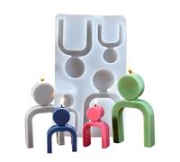 Molde de silicona de figura humana, molde de silicona artesanal | Molde de vela de resina, molde de silicona creativo - Adornos de escritorio de yeso, moldes artesanales de fácil liberación para ellos
