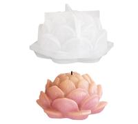 Molde de silicona de flores - Moldes para hacer velas | Moldes de silicona flexible para velas de aromaterapia | Moldes de jabón de flores de 5,4 x 4,9 cm, molde de creativo para velas de jabón