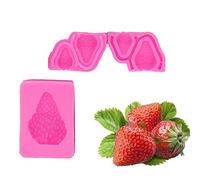Molde de silicona de fresa para chocolate de grado alimenticio, molde de silicona para jabón de chocolate, caramelos, pasteles, para fiestas, bodas, suministros de horneado
