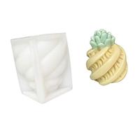 Molde de silicona de fruta de piña 3D, fácil de desmoldar, resistente calor, para fundición de resina, vela, jabón, chocolate, fondant, moldes para hornear pasteles, pensamientos creativos de