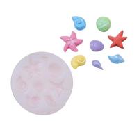 Molde de silicona de grado alimenticio con conchas de mar y estrellas de mar, adecuado para velas, jabón, resina, arte, chocolate, elaboración, diseño fácil de usar, moldes de conchas de silicona con