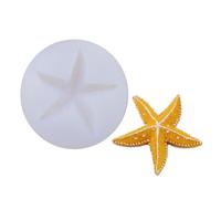 Molde de silicona de grado alimenticio con diseño de estrellas de mar, adecuado para velas, jabón, resina, arte, chocolate, manualidades, diseño fácil de usar, molde de silicona con temática oceánica