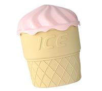 Molde de silicona de grado alimenticio con forma de helado, práctico cubo de hielo de doble capa con tapa, organizador de cocina, contenedor de crema