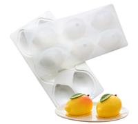 Molde de silicona de limón, 6 rejillas, forma de limón, 3D, molde de silicona para frutas para brownies, pastel de mousse, postres horneados, decoración de pasteles, molde de pan DIY