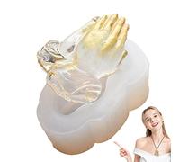 Molde de silicona de mano de Buda, molde de silicona de mano de Buda , junta tus manos para bendición y oración, decoración de estatua de yeso para manualidades Zonewd