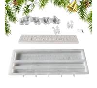 Molde de silicona de Navidad | Molde de silicona para estatua de cuenta regresiva de Navidad, molde de yeso de hormigón reutilizable de fácil liberación para proyectos de arte, de vacaciones de