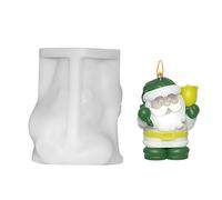 Molde de silicona de Navidad único para aromaterapias de Santas, molde de resina, adornos de yeso, decoración del hogar, moldes de jabón, escultura de Papá Noel, temática navideña, fundición de resina