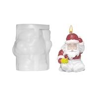 Molde de silicona de Navidad único para aromaterapias de Santas, molde de resina, adornos de yeso, decoración del hogar, moldes de jabón, escultura de Papá Noel, temática navideña, fundición de resina