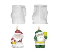 Molde de silicona de Navidad único para aromaterapias de Santas, molde de resina, adornos de yeso, decoración del hogar, moldes de jabón, escultura de Papá Noel, temática navideña, fundición de resina
