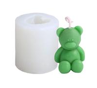 Molde de silicona de oso, adorable molde de vela de oso 3D, para hacer jabón de fondant de silicona para decoración de pasteles, hornear, cupcakes, fácil de liberar