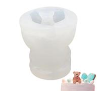 Molde de silicona de oso - Molde de silicona 3D, molde de oso de peluche para hacer bolas de hielo | Moldes de resina para velas perfumadas, fabricación de jabón, fundición de jabón de resina