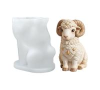 Molde de silicona de oveja 3D, herramienta de manualidades de ovejas de silicona, molde de de cordero realista, para amantes del bricolaje, , jabón, yeso, , resina, manualidades