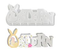 Molde De Silicona De Pascua | Forma de Letra de Conejo para Manualidades,Moldes Para Adornos Festivos | Para Decoración De Pascua, Acento En El Hogar, Ornamento De Yeso, Arte De Resina, Familia Y Amig