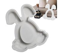 Molde de silicona de Pascua, molde de resina para niños de Pascua | Molde de fundición con bisagra de conejo hueco, moldes de silicona para arte de conejo de dibujos animados, para el