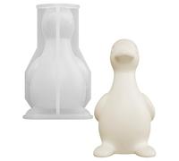 Molde de silicona de pato - Moldes de silicona de animales lindos, flexibles y aptos para uso alimentario para manualidades con resina, velas y yeso - Molde reutilizable de fácil desmoldeo Mold