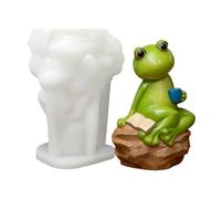 Molde de silicona de rana - Molde antiadherente de rana de jardín, molde de arcilla de hormigón fundido M0ld para velas, jabón, resina, cemento, manualidades, decoración al aire libre, hogar, patio