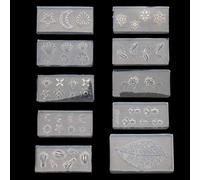 Molde de silicona de resina epoxi para cupcakes, colgante para joyas, manualidades, hojas de pez dorado, relleno de arena movediza, formas de resina para joyas