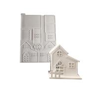 Molde de silicona de resina para casa y soporte hueco, textura de silicona, adecuado para manualidades y decoración del hogar