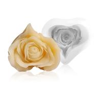 Molde de Silicona de Rosa Grande, Moldes de Vela de Flores de Grado Alimenticio, Molde Silicona Velas Flor, Tamaño Grande para Manualidades, Jabón, Pastel, Aromaterapia, Cera de Abejas