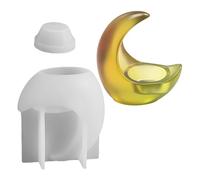 Molde de silicona de soporte lunar de silicona | Molde decorativo de cemento lunar | Molde titular de té | Tad Take Conders for Registry gratis gratis, Polick