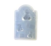 Molde de silicona de superficies lisas para diseño de orejas de conejo de oso, accesorios de fácil extracción y decoración