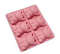 Molde de silicona de vaca para chocolate, fondant, postre, resistente al calor y apto para lavavajillas, diseño de animales 3D, molde para tartas, bombones, cubitos de hielo, ideal para fiestas de