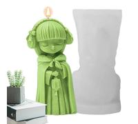 Molde De Silicona De Vela - Figurita De Retrato 3D, Cano De Muñeca Caster | Forma Detallada Del Personaje De La Niña De Dibujos Animados, Creaciones De Vela Únicas Diseño De Escultura Reutilizable Dec