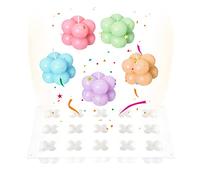 Molde de silicona de velas 15 Cavidades 3D Rubik Cube moldes de burbujas Molde de silicona para fondant para Mousse Chocolate Helado Tartas Jabones