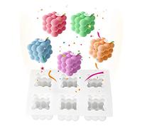 Molde de Silicona de Velas 6 Cavidades 3D Rubik Cube Moldes de Burbujas Molde de Silicona para Fondant para Mousse Chocolate Helado Tartas Jabones