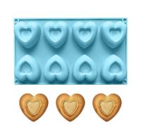 Molde De Silicona En Forma De Corazón 8 Cavidades: Diseño Sin Costuras Para Hornear, Hacer Jabón Elaborar Dulces | Perfecto Golosinas Del Día San Valentín, Chocolates, Jaleas Artículos Bricolaje,