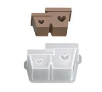 Molde de silicona en forma de corazón para resina, arte, cemento, manualidades, macetas creativas y recipiente decorativo, molde de silicona con corazón hueco