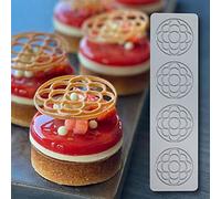 Molde de silicona en forma de flor 3D para fondant de flores, almohadilla de encaje, molde de silicona para tartas, fondant, molde de silicona para fondant (11 x 2.9 x 0.1 pulgadas)