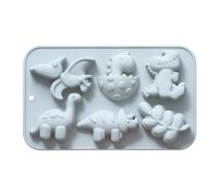 Molde De Silicona En Forma De Hoja De Dinosaurio - 6 Piezas Flexibles Hecho A Mano, Jabón, Azúcar, Moldes De Silicona Dinosaurio | Moldes De Pasteles, Herramienta De Decoración De Pastelería, Bonb