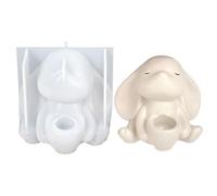 Molde de silicona en forma de | Molde de fundición de conejo como artículo decorativo - Molde de silicona para | Para decoración de primavera en el hogar, arte y artesanía con yeso, hormigón y