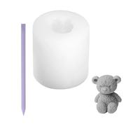 Molde de silicona en forma de oso para velas, molde de silicona para osos pequeños, molde de silicona para fundir velas - Mini forma de oso 3D para hacer velas DIY, moldes de silicona para regalos y
