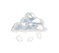 Molde de silicona en miniatura de nubes y lunas, suministros de joyería para joyería de resina epoxi, fabricación de manualidades y decoración del hogar, molde de resina de nube en miniatura