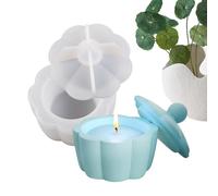 Molde de silicona en tarro de vela - Forma de fundición de resina, fabricante de jardineras suculentas duraderas, shaper de caramelo de chocolate, herramienta de artesanía de hormigón | Molde de