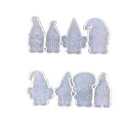 Molde de silicona epoxi con diseño de abeja y Papá Noel, llavero colgante de joyería para Navidad, moldes de regalo de amor para fundición de resina