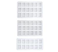 Molde de silicona epoxi de mahjong, transparente, con 21 huecos, molde de resina para piezas de juego de bricolaje, flexible, fácil de liberar, libre de BPA, piedras de aromaterapia, yeso artificial