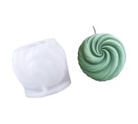 Molde de silicona esférico con rayas geométricas para hacer jabón