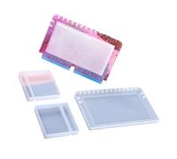 Molde de silicona extra ancho para almacenamiento de joyas, para collares de resina hechos a mano y colgadores de dijes Molde de silicona flexible para joyería, ideal para estantes anchos de