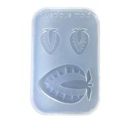 Molde de silicona fácil de limpiar con forma de fresa para crear atractivas celebraciones de fiesta y varios usos artesanales. Molde de resina de silicona