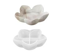 Molde de silicona fácil de usar para manualidades, elegante bandeja de flores, plato de frutas, plato de joyería para principiantes y amantes de las manualidades, recipiente antiadherente de resina de